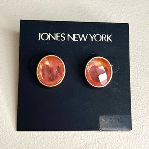 Orange gem earrings by Jones New York